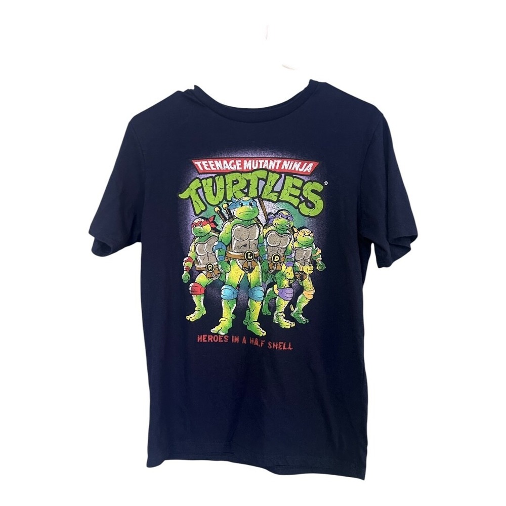 Teenage Mutant Ninja Turtles Blue Graphic Shirt Size Boys XL 14-16